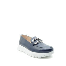 Load image into Gallery viewer, wonders navy platform loafers