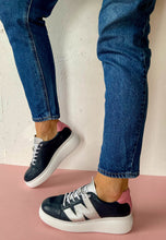 Load image into Gallery viewer, navy fashion trainers