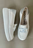 white chunky moccasin shoes