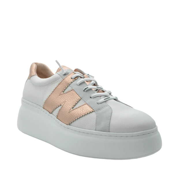 white platform trainers