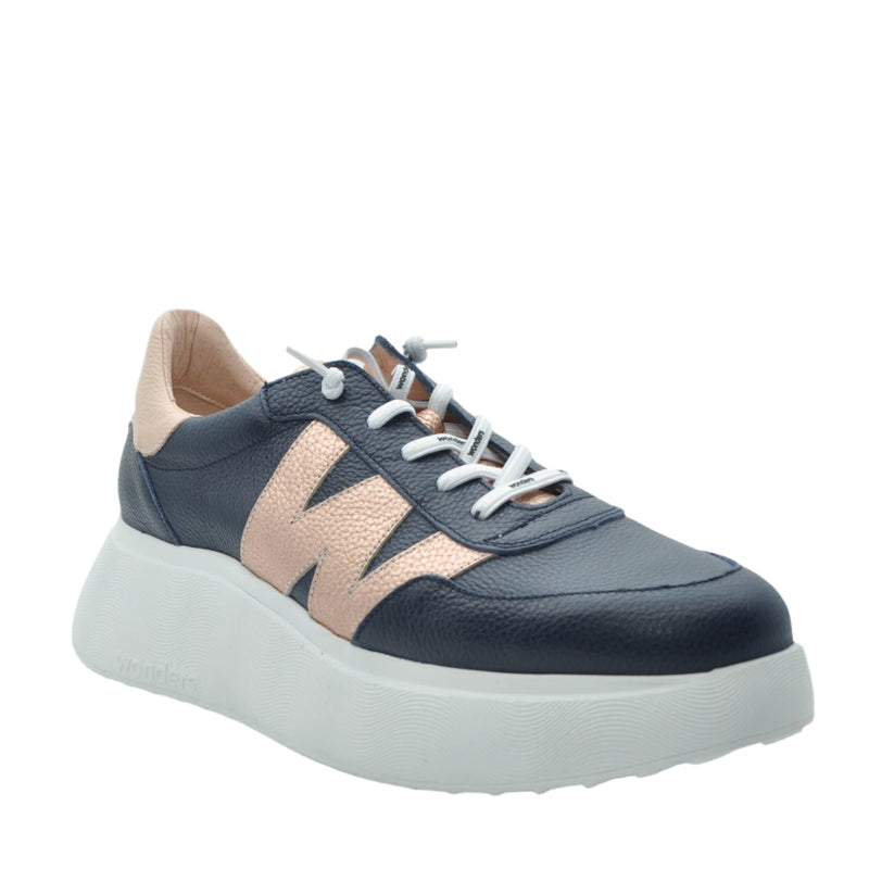 Load image into Gallery viewer, navy ladies casual trainers
