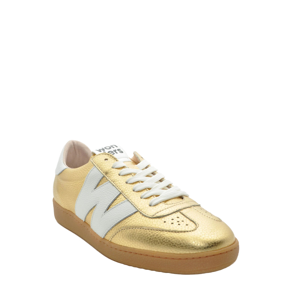 gold sneakers