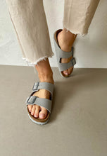 Load image into Gallery viewer, grey birkenstock sandals