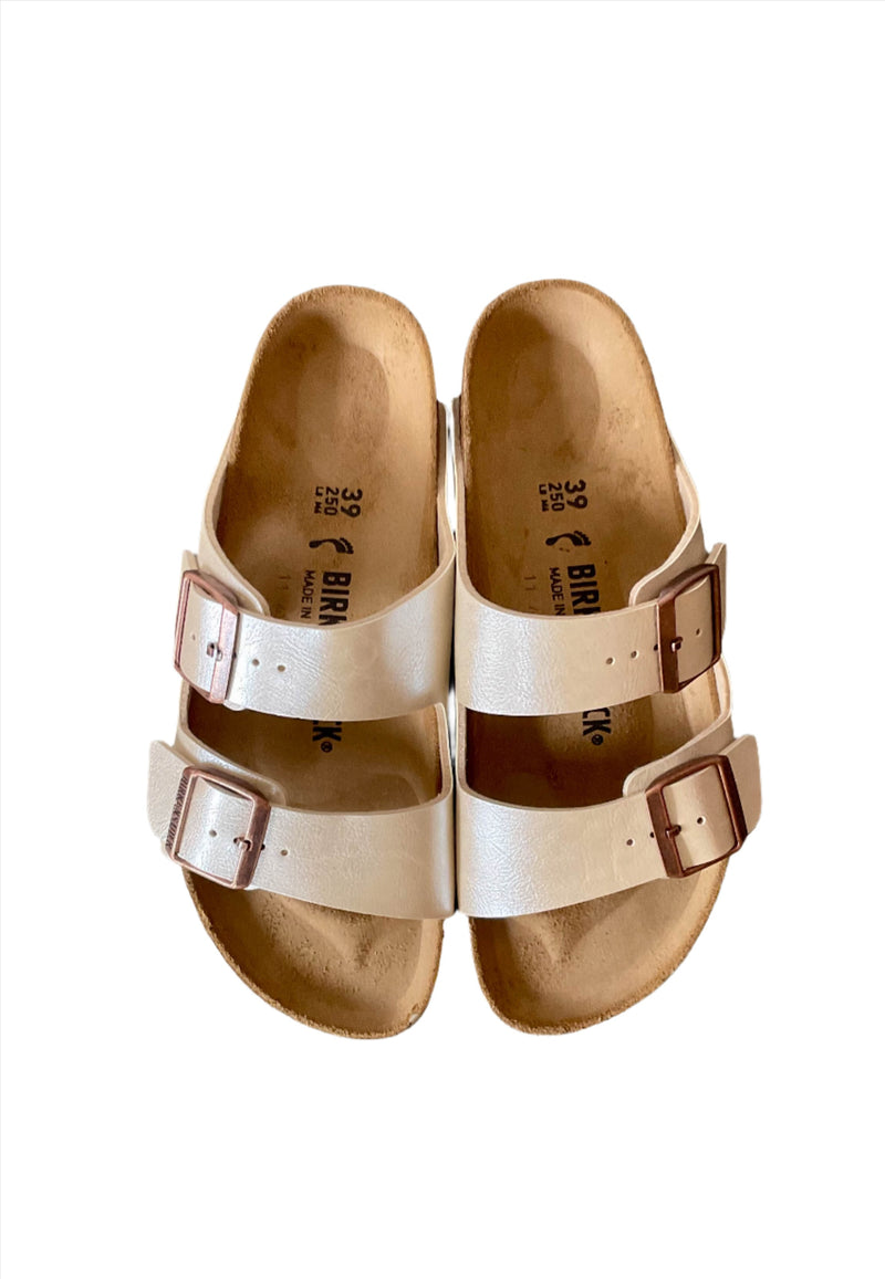 Load image into Gallery viewer, birkenstock beige sandals
