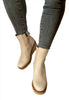 beige wedge boots