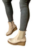 cream wedge boots