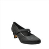 black low heeled shoe