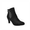 black low heel boot