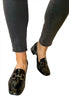 ladies black loafers