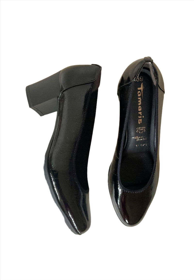 Load image into Gallery viewer, black platform heels
