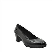 Load image into Gallery viewer, black block heel shoes