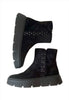 black platform boots