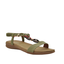 Load image into Gallery viewer, green wedge sandals