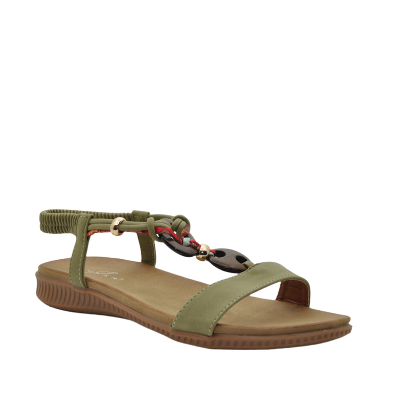 Load image into Gallery viewer, green wedge sandals

