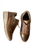 bronze wedge trainers