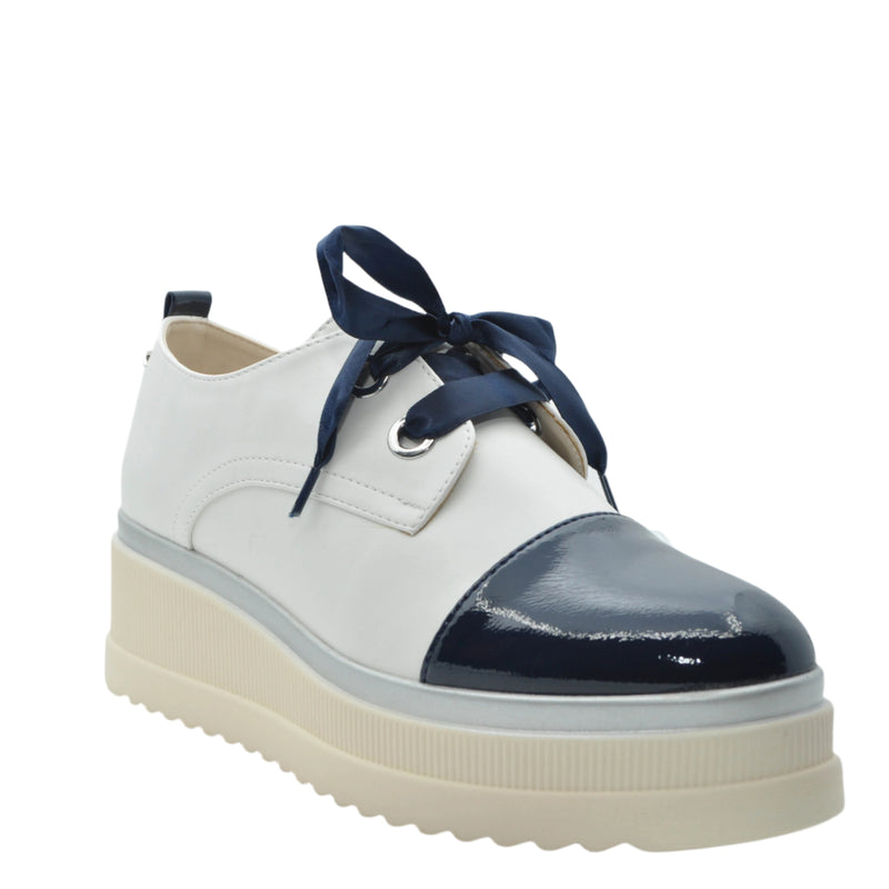 Load image into Gallery viewer, kate appleby navy white shoes
