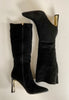 black heeled boots