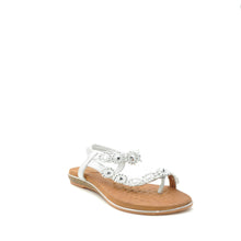Load image into Gallery viewer, silver flat sandals