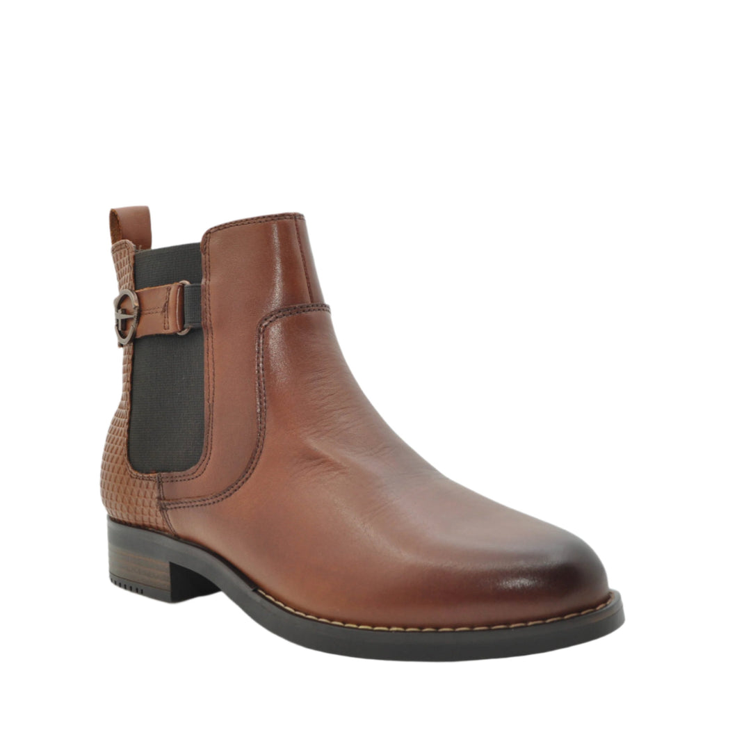 womens flat brown leather boots