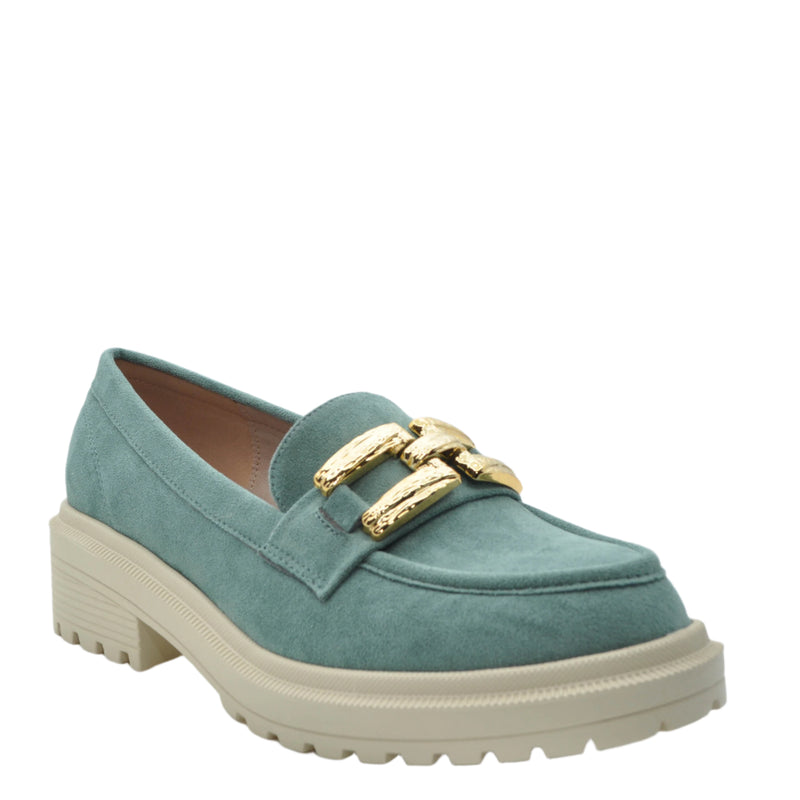 Load image into Gallery viewer, green loafers
