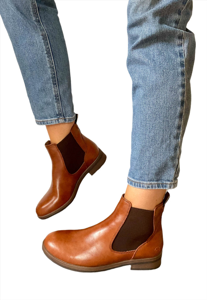 brown chelsea boots for women