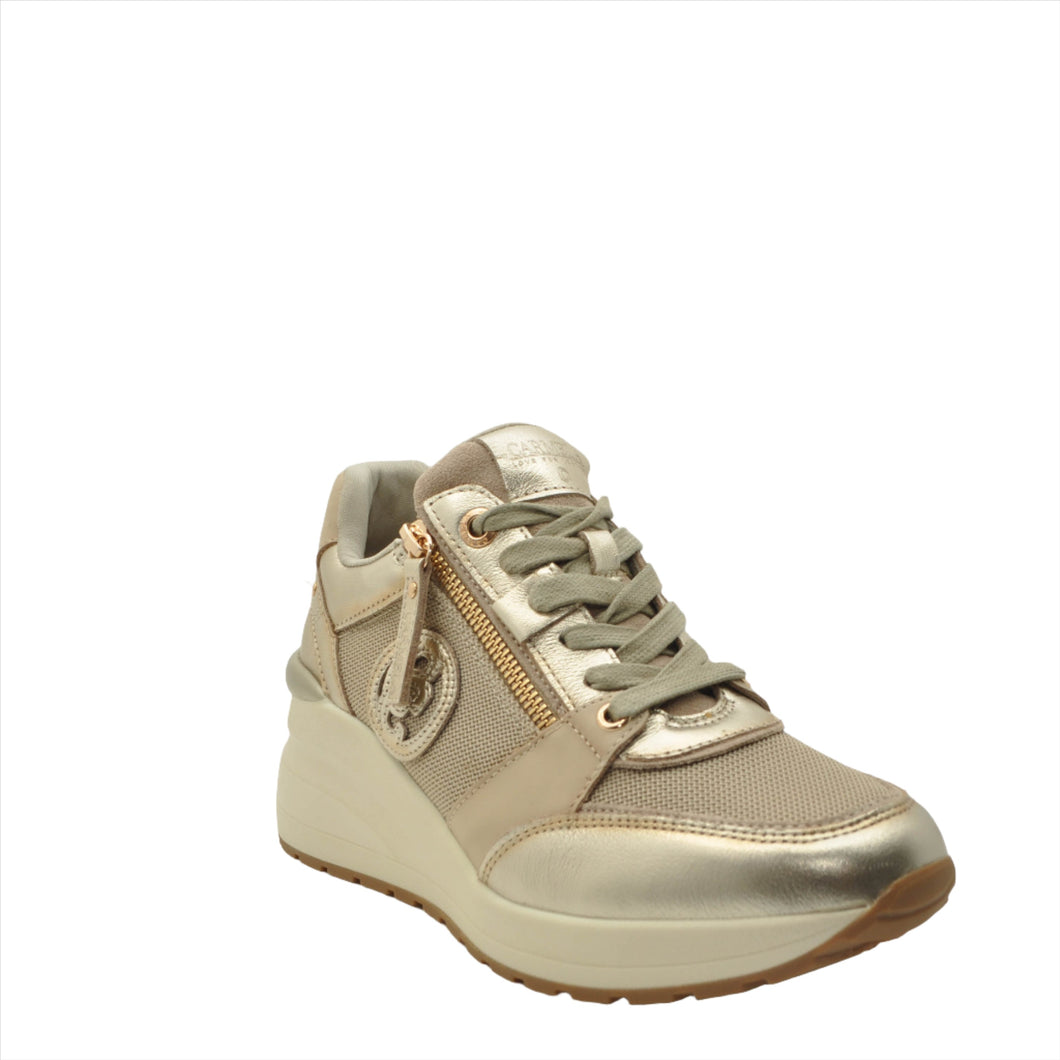 taupe wedge trainers