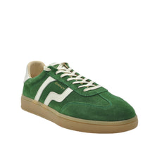 Load image into Gallery viewer, green suede trainers