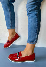 Load image into Gallery viewer, red loafers