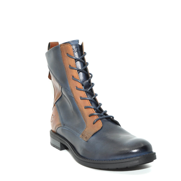 navy flat boot for women