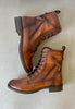 ladies brown flat boots
