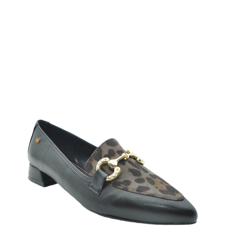 Load image into Gallery viewer, black leopard print flats
