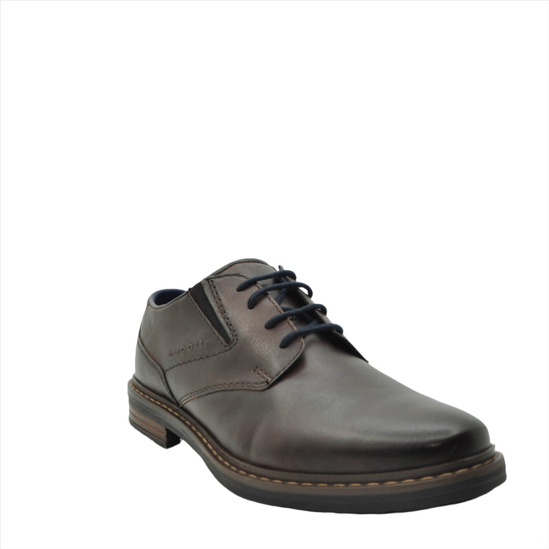 Load image into Gallery viewer, wide fitting black smart shoes for men
