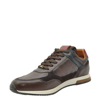 Load image into Gallery viewer, brown leather trainers for men