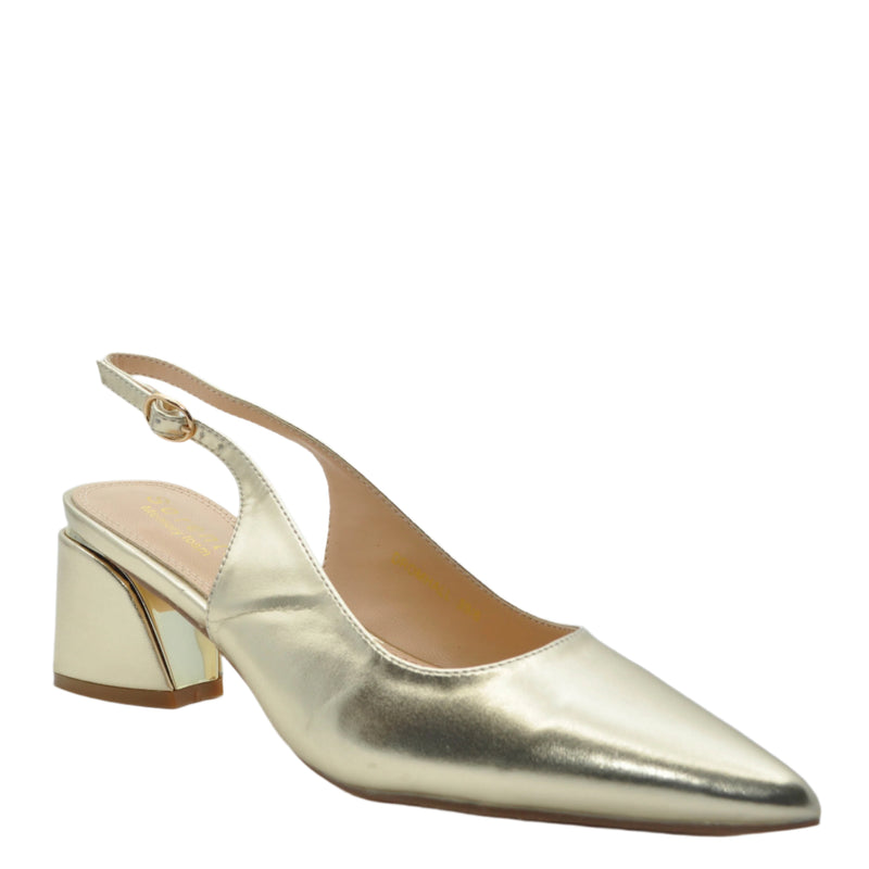 Load image into Gallery viewer, low gold heels
