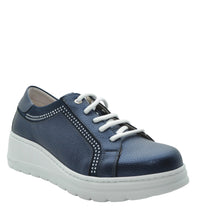 Load image into Gallery viewer, navy wedge shoes for women