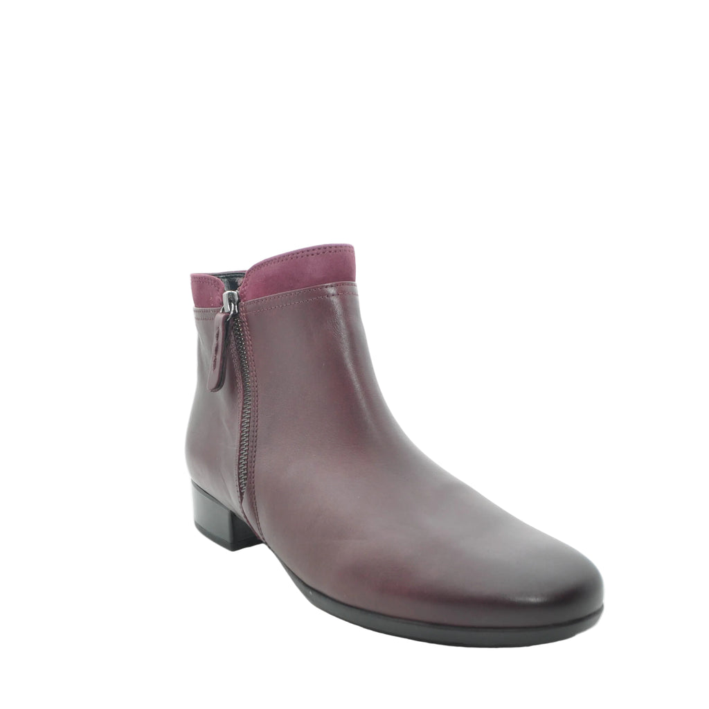 red low heel boots