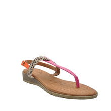 Load image into Gallery viewer, pink low wedge sandals