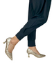 gold heels with ponted toe