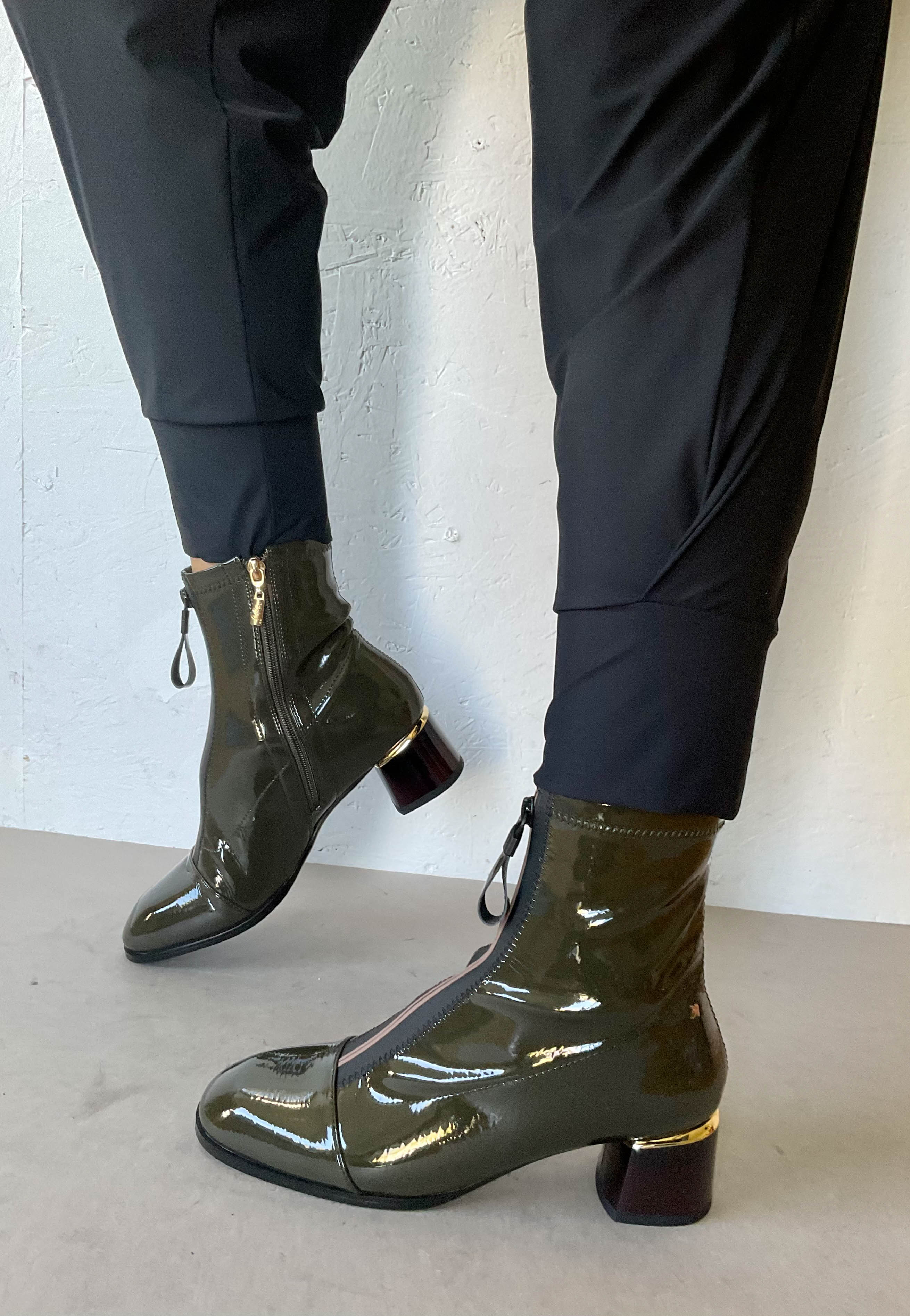 kate appleby green patent boots