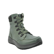 Load image into Gallery viewer, green leather boots women