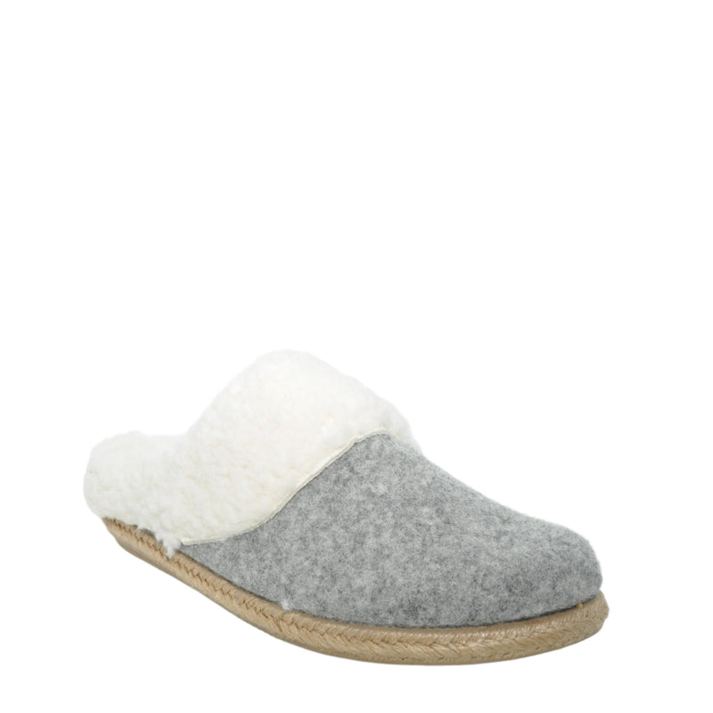Load image into Gallery viewer, grey fur slippers
