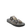 black leopard print sandals