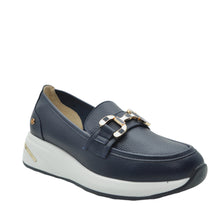 Load image into Gallery viewer, navy womens loafers