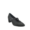black low heel court shoes