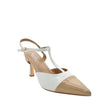 nude and white heels