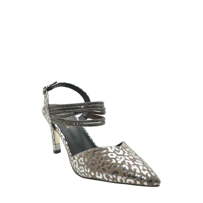 Load image into Gallery viewer, silver heels for women
