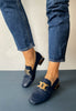 navy ladies loafers