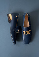 Load image into Gallery viewer, navy moccasin shoes