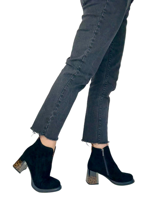 black suede platform boots