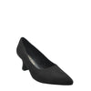 black suede court shoes